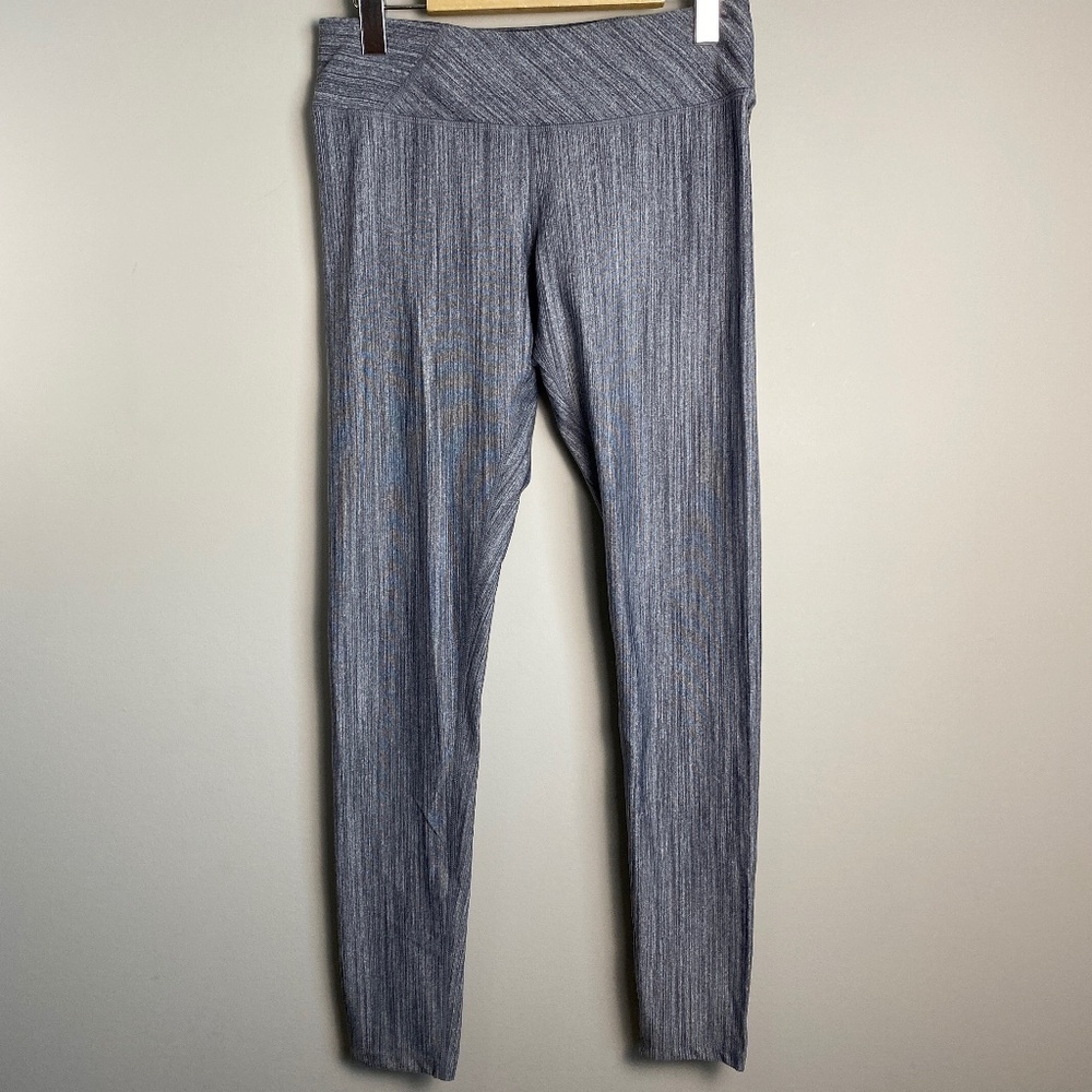 Tuff Athletics Women's Gray Streaked Athletic Yoga Pant Leggings Size Small‎